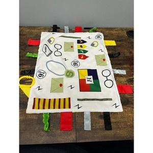 Baby Jack Tag Wizard Tag with Yellow Minky Underlay Lovey